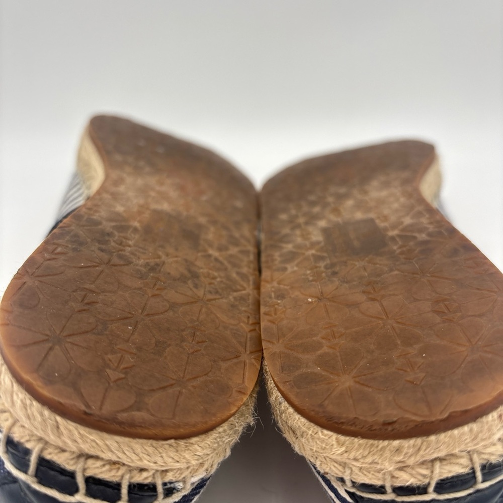 Kate Spade Navy and White‎ Striped Espadrilles with Red Crab Detail - Picture 9 of 10
